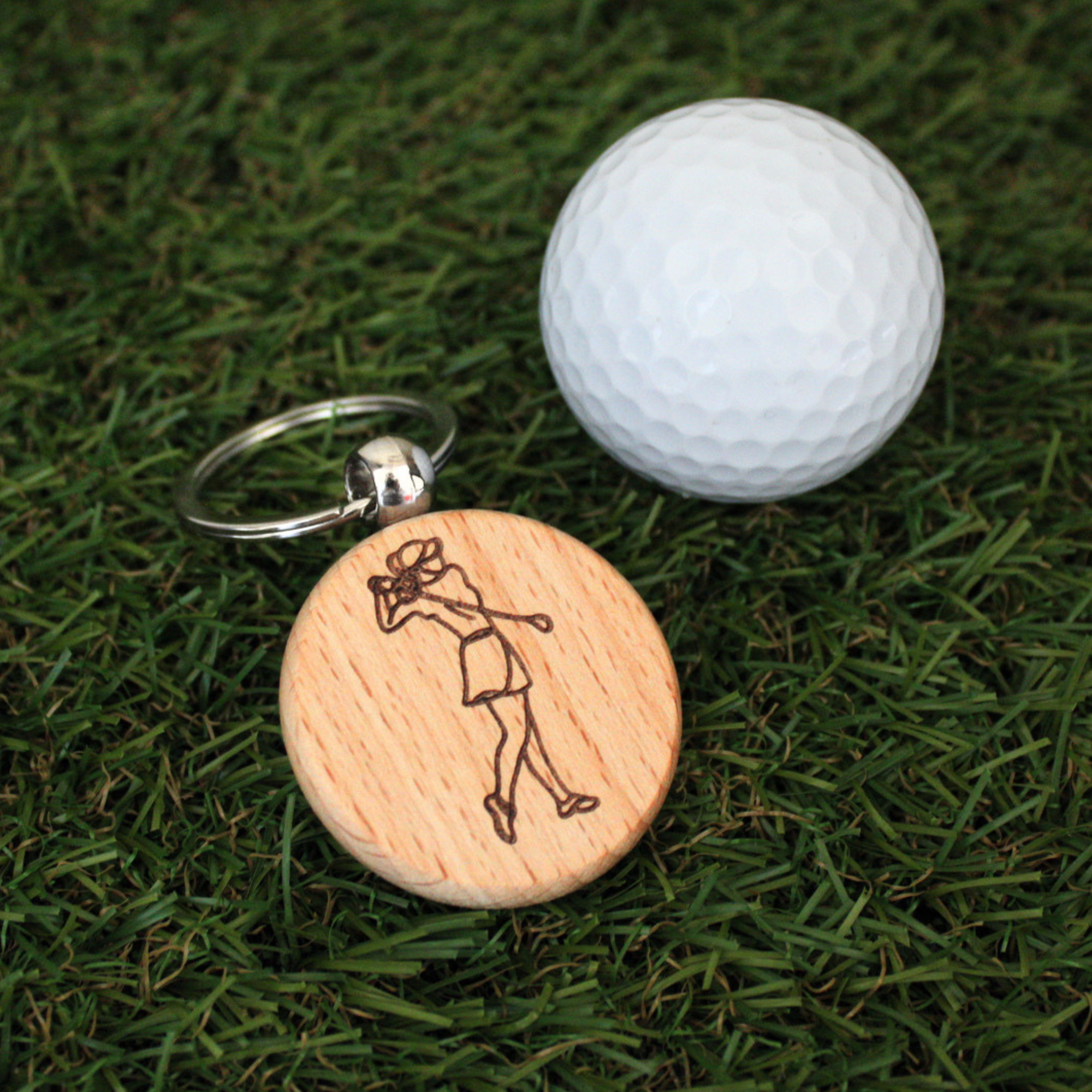 Porte-clés Golf en bois