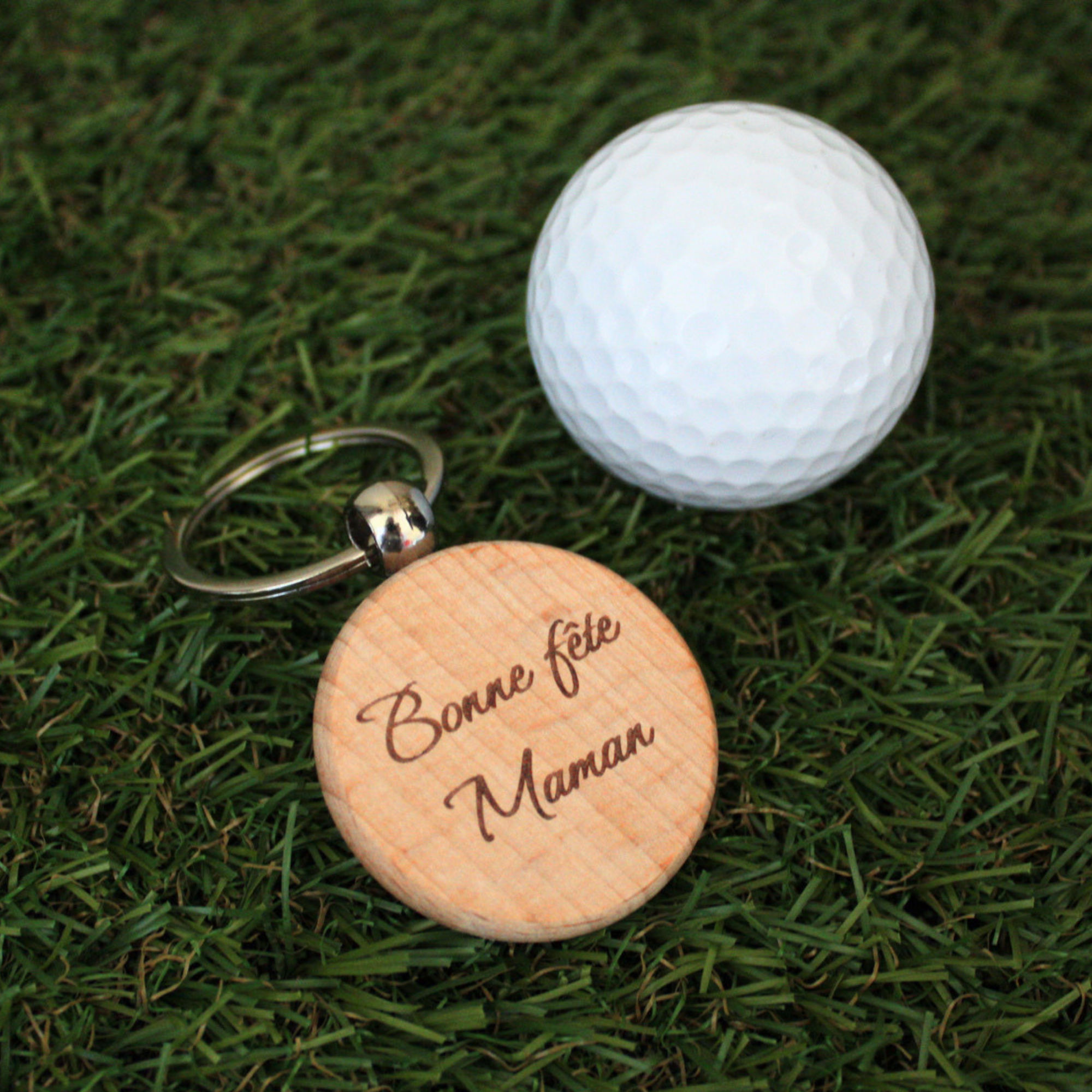 Porte-clés Golf en bois