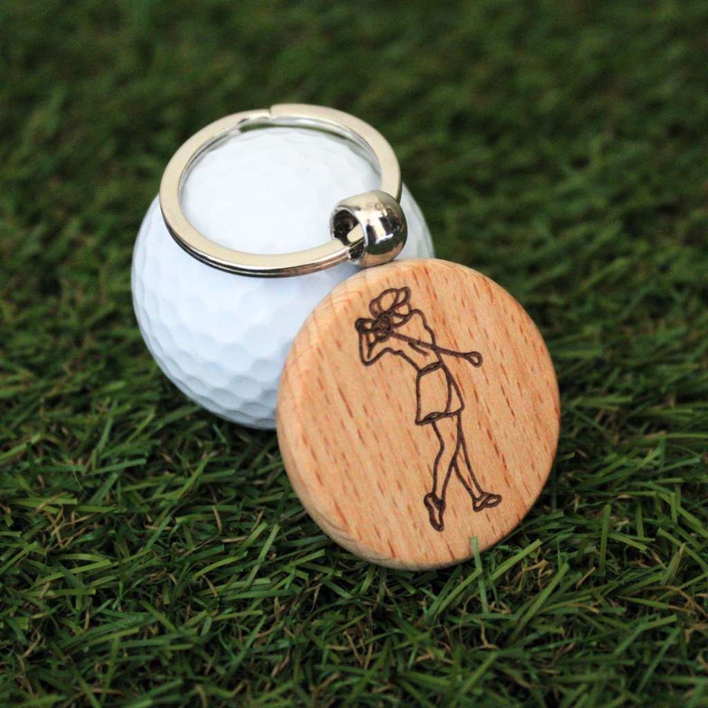 Porte-clés Golf en bois