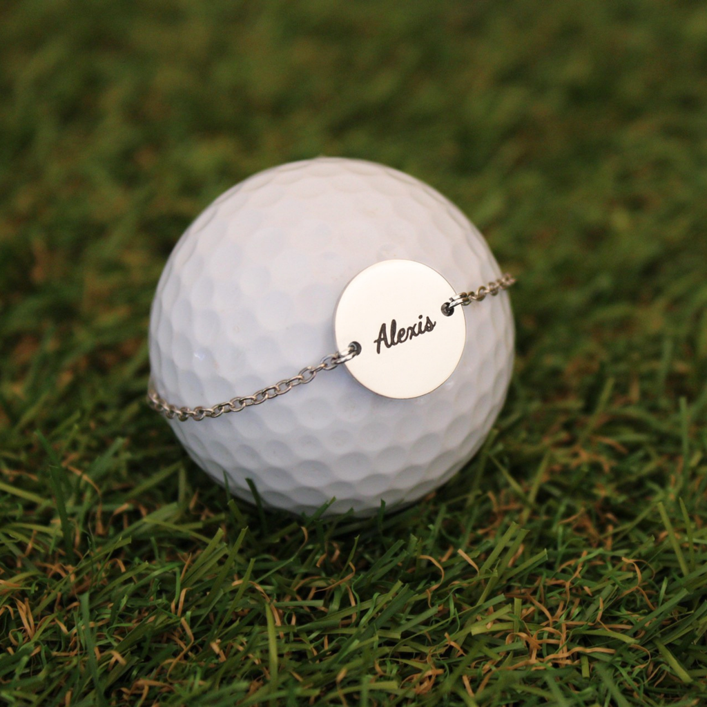 Bracelet Chaîne Médaille Golf à graver | Argenté