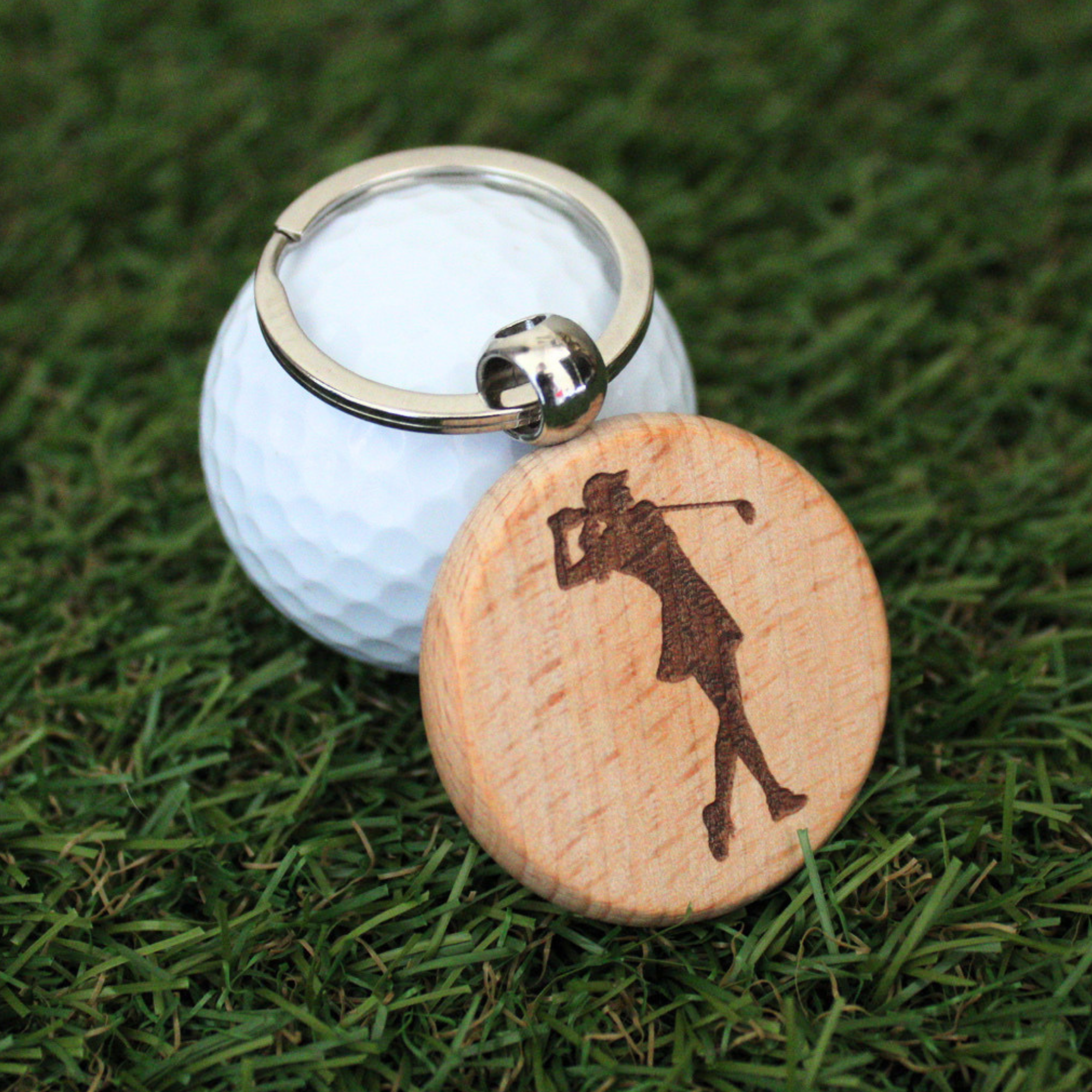 Porte-clés Golf en bois