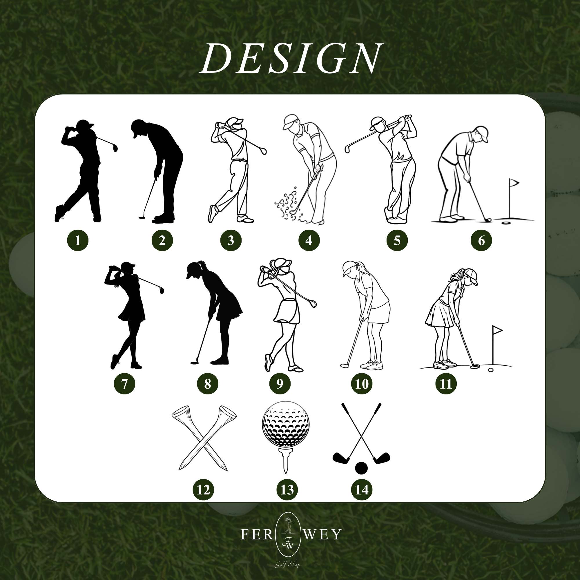 Bracelet Chaîne Médaille Golf à graver | Argenté